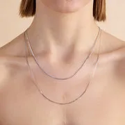 Astrid & Miyu Essential Box Chain collier argent maille