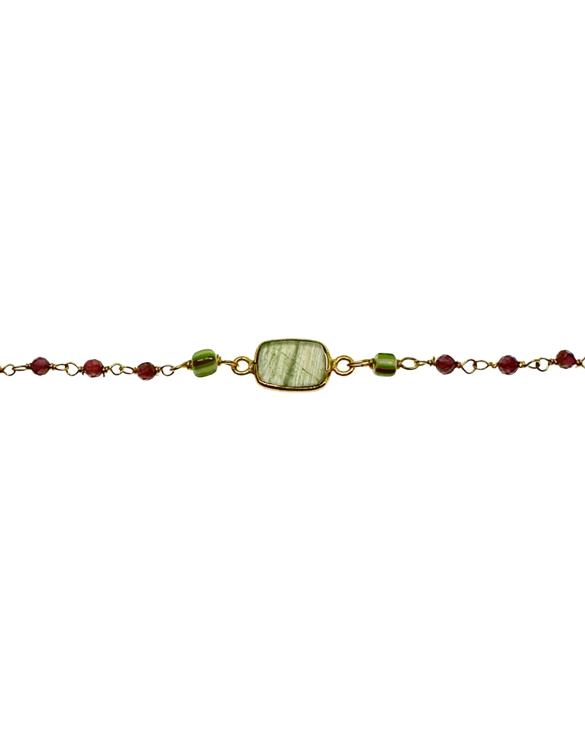 Le Fourbi de Capucine STRIPE bracelet labradorite doré