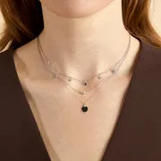 Astrid & Miyu Blue Spinel charm or blanc 9k bleu 4 mm