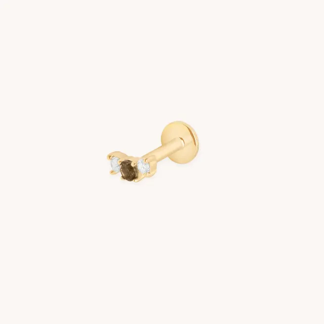 Astrid & Miyu Smokey Quartz Cluster piercing quartz fumé