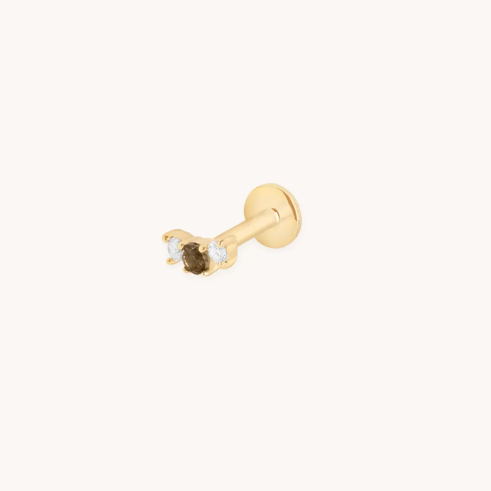 Astrid & Miyu Smokey Quartz Cluster piercing quartz fumé