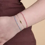 Astrid & Miyu Aquamarine March bracelet perles or massif