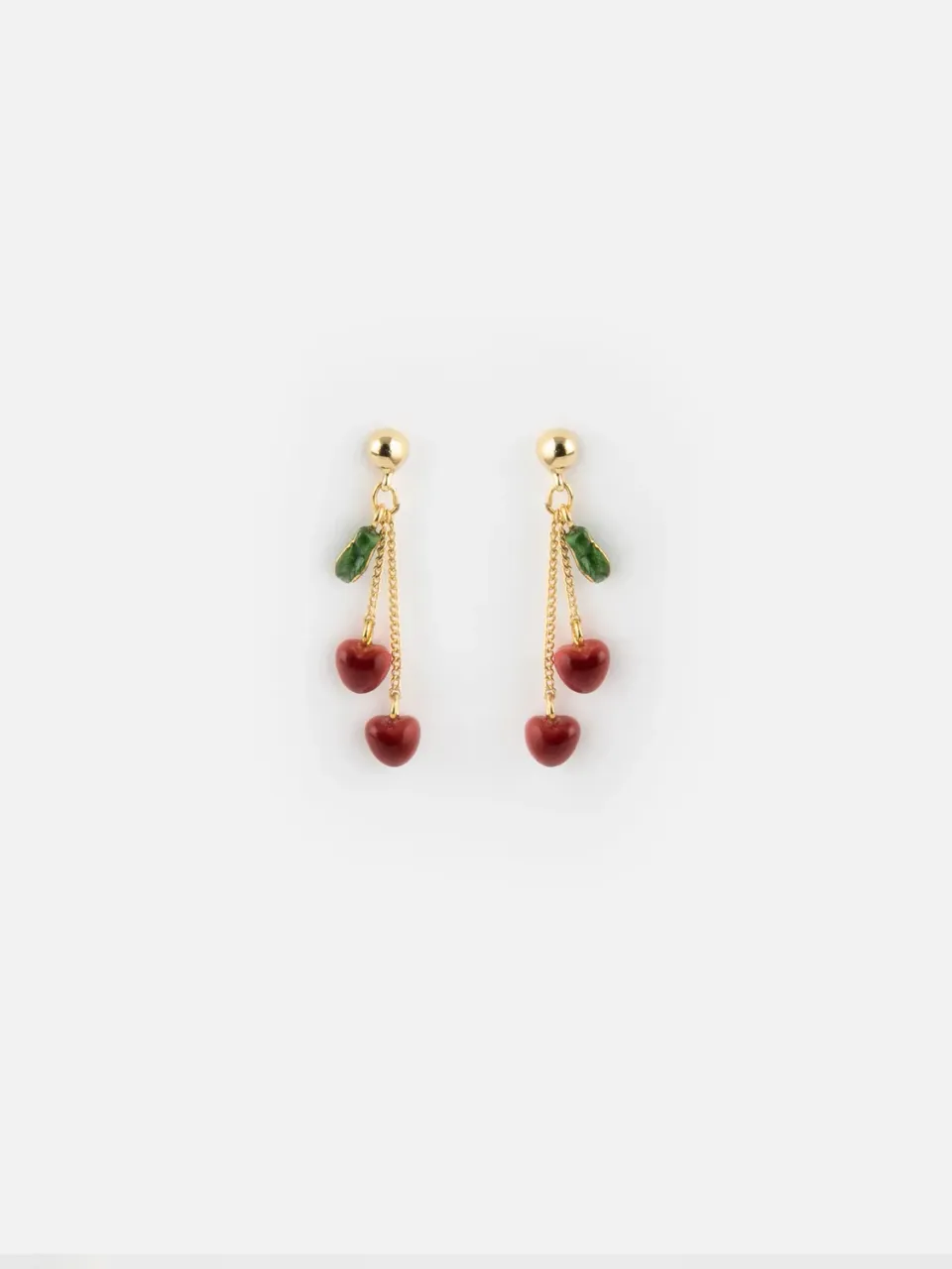 Nach Bijoux Chérie Cherry cerises boucles d'oreilles porcelaine