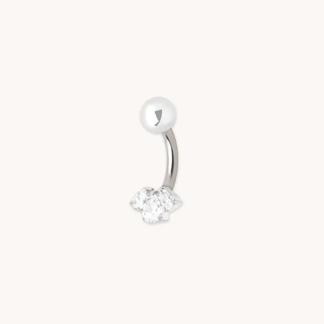 Astrid & Miyu Crystal Cluster piercing nombril titane argent