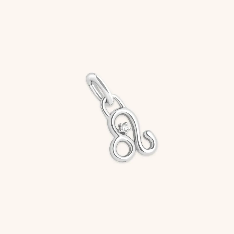 Astrid & Miyu Leo Zodiac charm clip lion argent