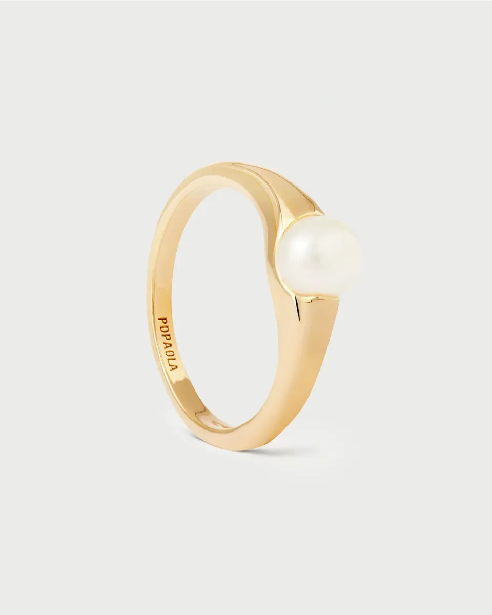 PDPAOLA La Perla Maris bague quartz blanc tailles 8-18