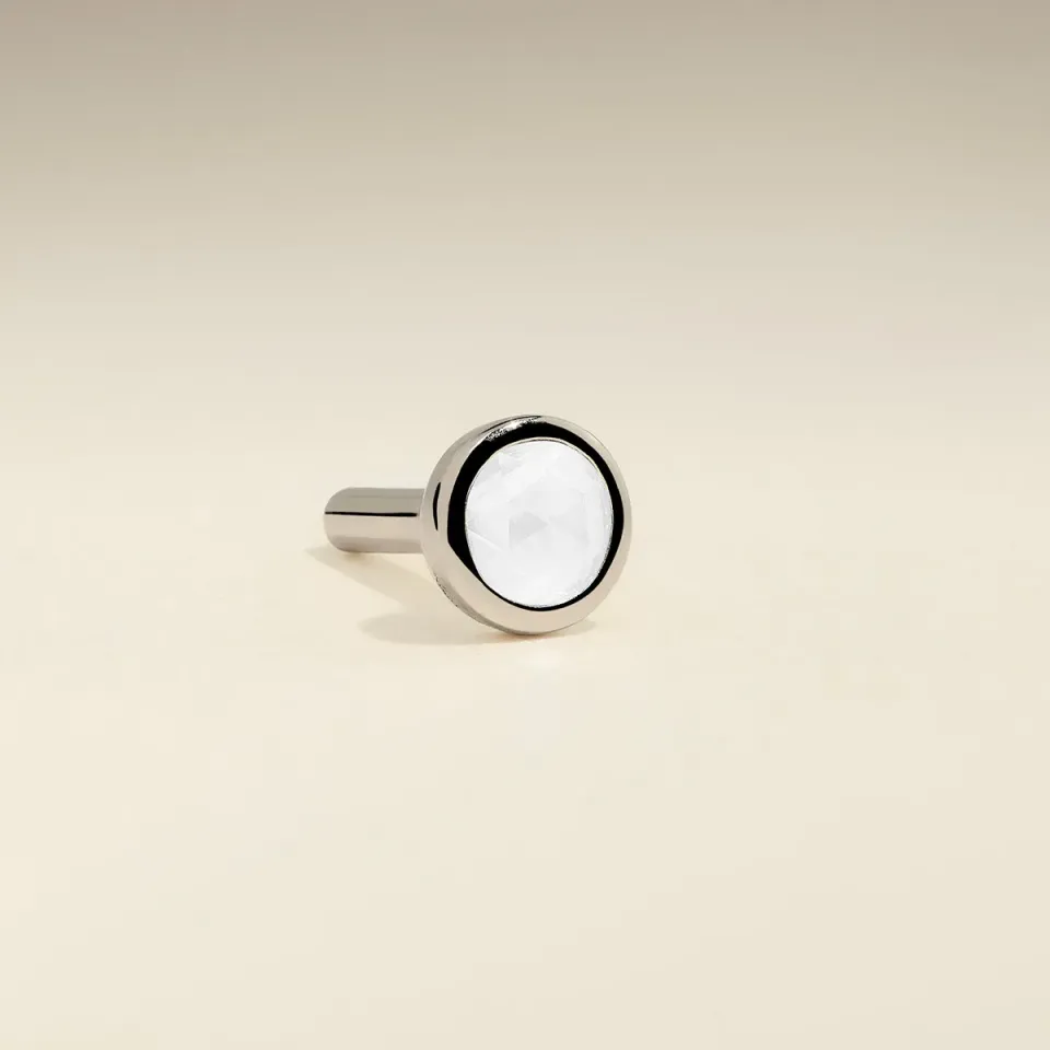 Astrid & Miyu Diamond Stackback Clou Or Blanc
