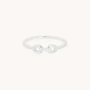 Astrid & Miyu Hardware bracelet diamant or blanc massif