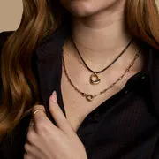 Astrid & Miyu Hardware Pendant collier cordon doré