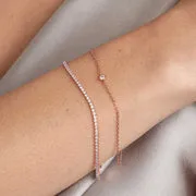 Astrid & Miyu Essential Crystal Charm bracelet or rose breloque