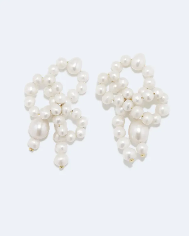 Completedworks Five Second Rule boucles d'oreilles perle vermeil or