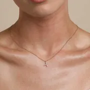 Astrid & Miyu collier X Initial Pavé plaqué or
