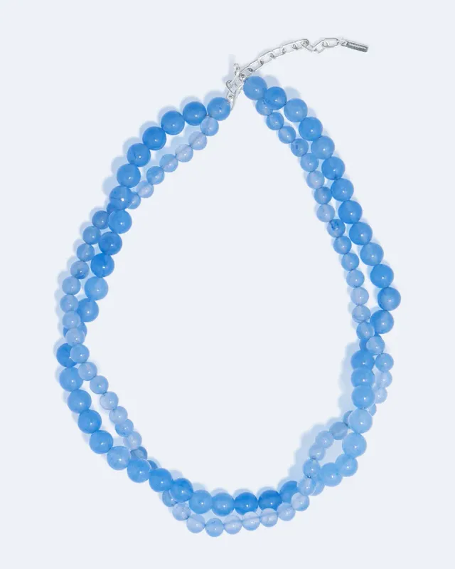 Completedworks Floe collier agate bleue argent recyclé