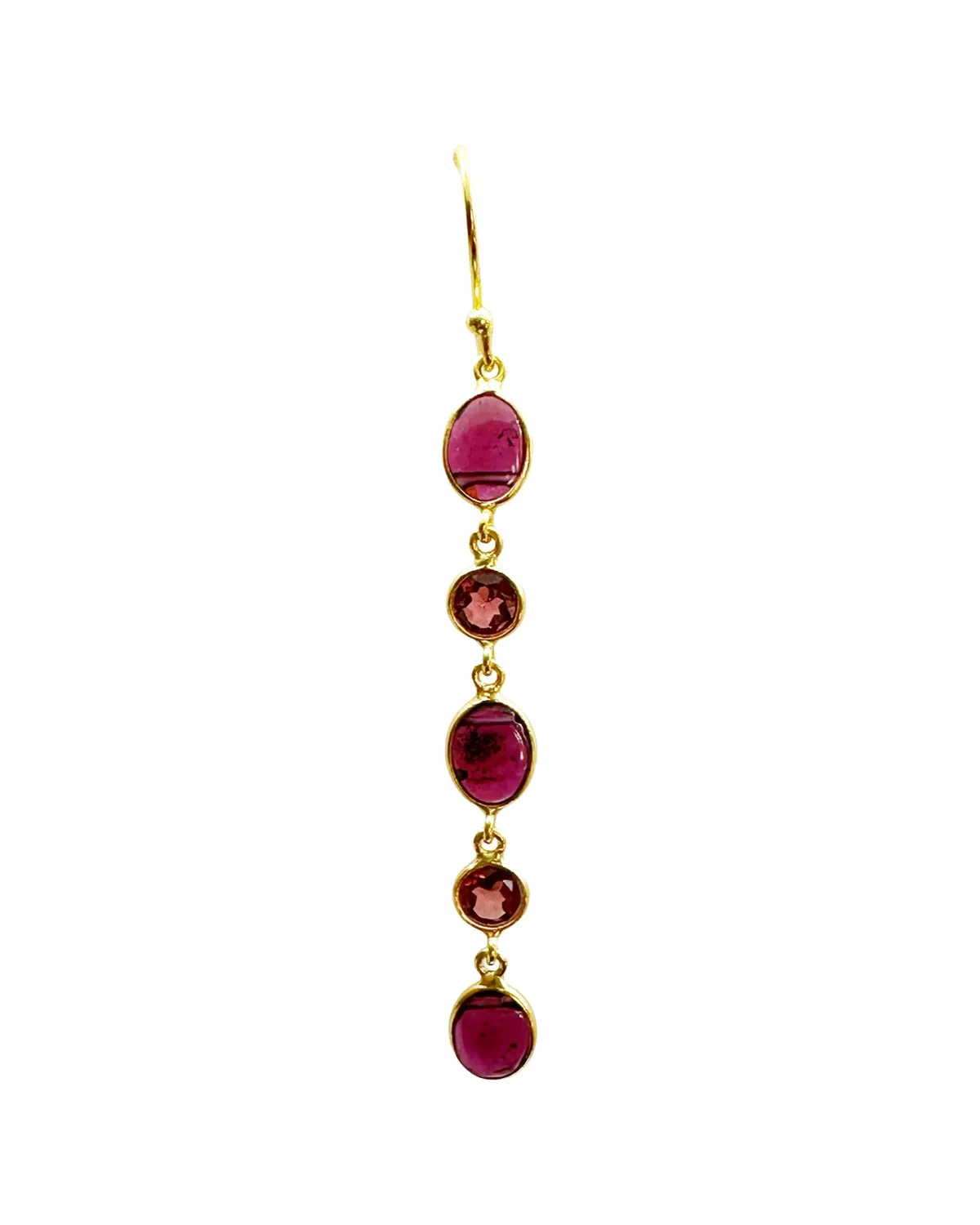 Le Fourbi de Capucine G31 boucles d'oreille grenat