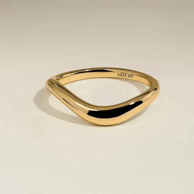 Astrid & Miyu Wave bague vague or