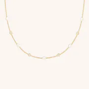 Astrid & Miyu Pearl breloque clip or perle blanche