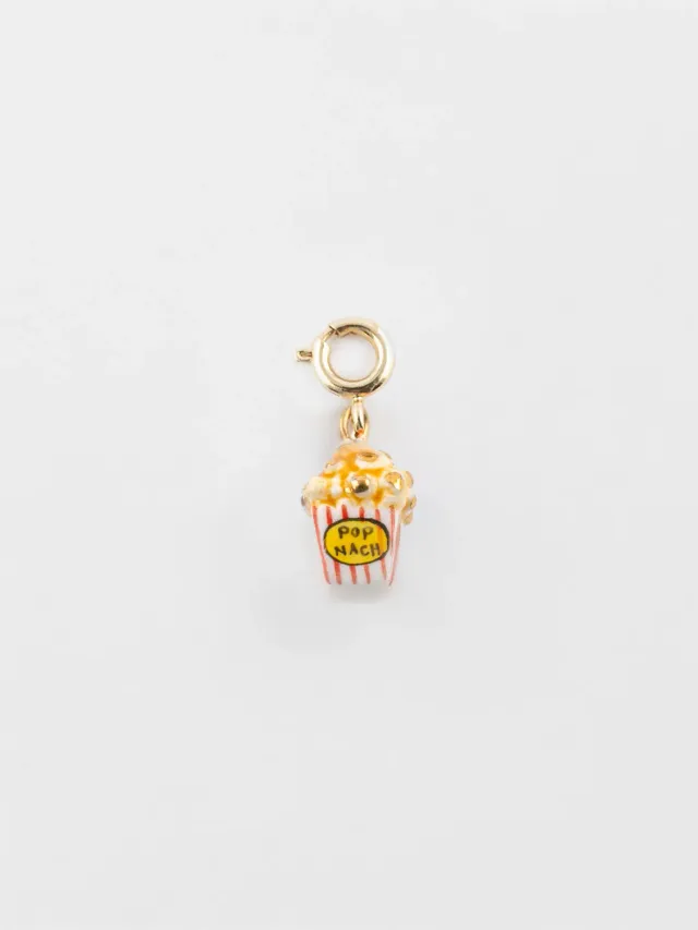 Nach Bijoux pop-corn charm's porcelaine doré à l’or fin