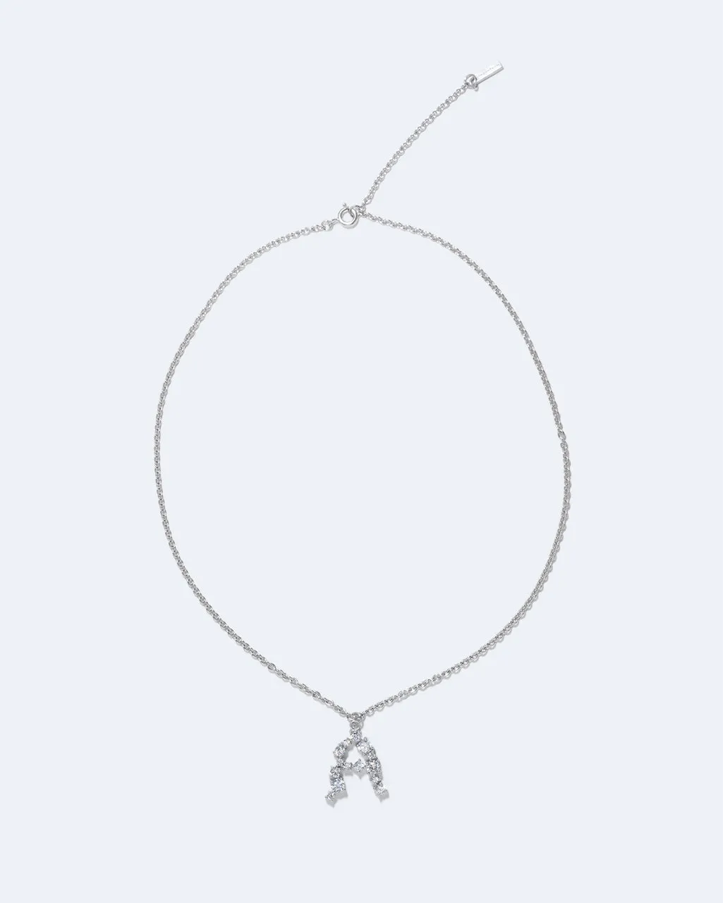 Completedworks Glitchy A collier lettre rhodié zirconia