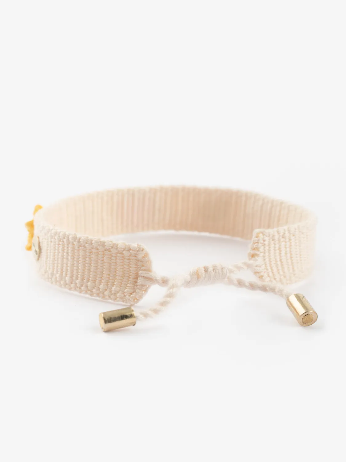 Nach Bijoux Aloha bracelet tressé beige à charms coton