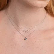 Astrid & Miyu September Sapphire collier or blanc saphir