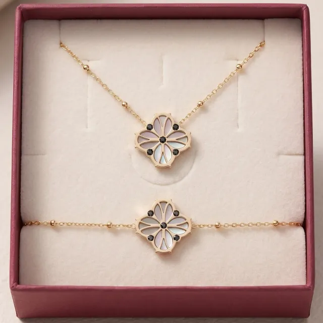Nao de Paris Fleur Nouvelle coffret nacre grise