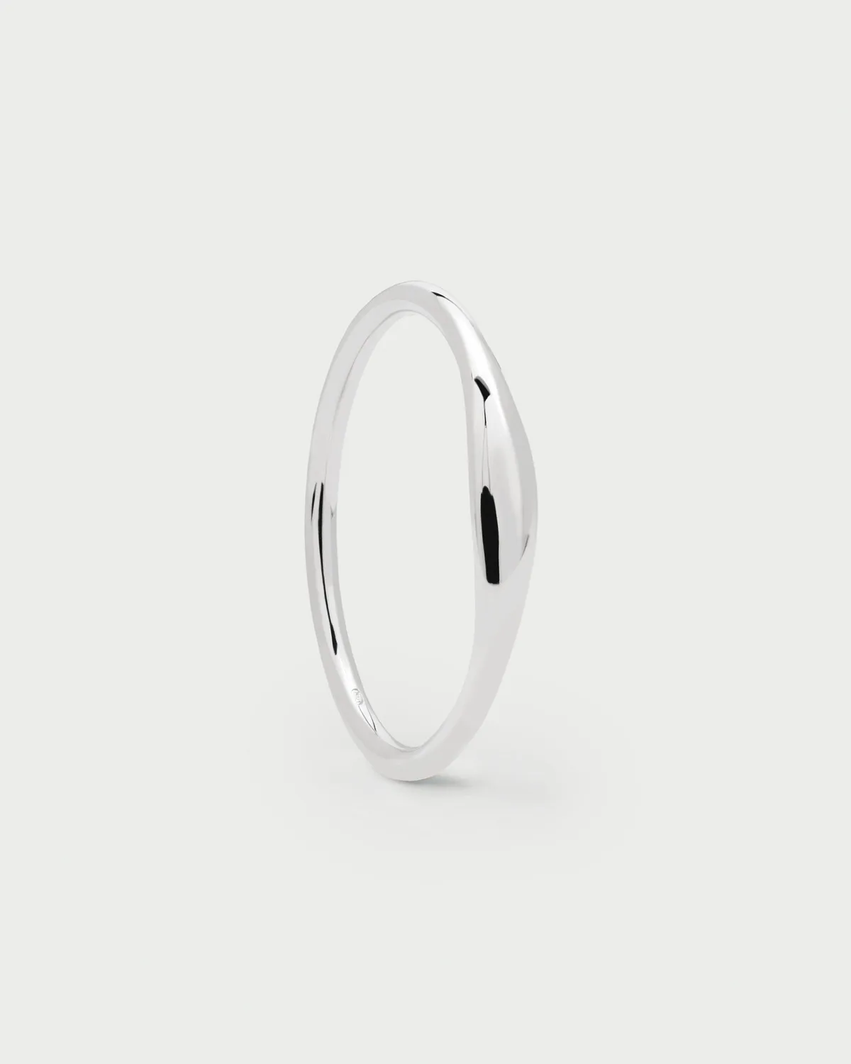 PDPAOLA Wave bague or blanc 18 carats