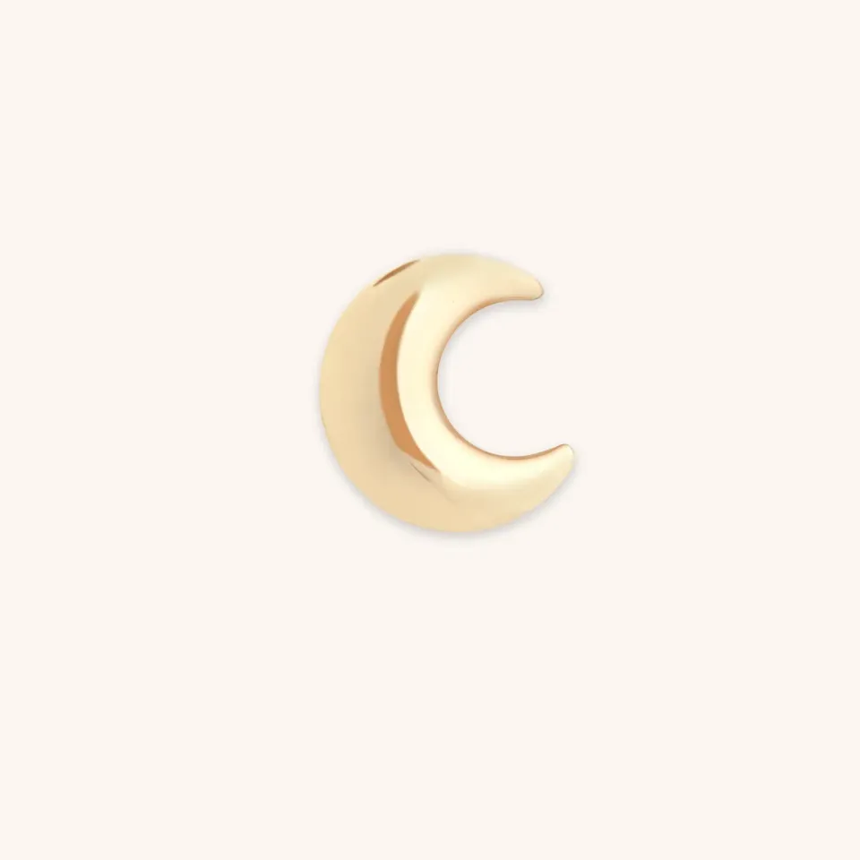 Astrid & Miyu Moon Click breloque or jaune 9 carats lune