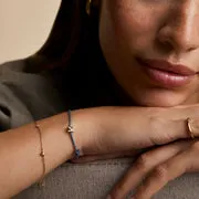 Astrid & Miyu Story Strand bracelet bleu cordon tressé