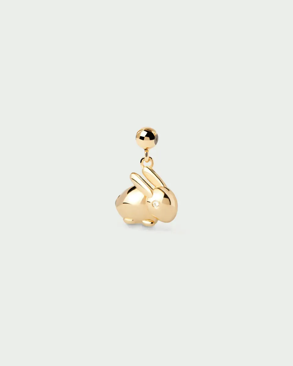 PDPAOLA Rabbit charm breloque lapin zirconia