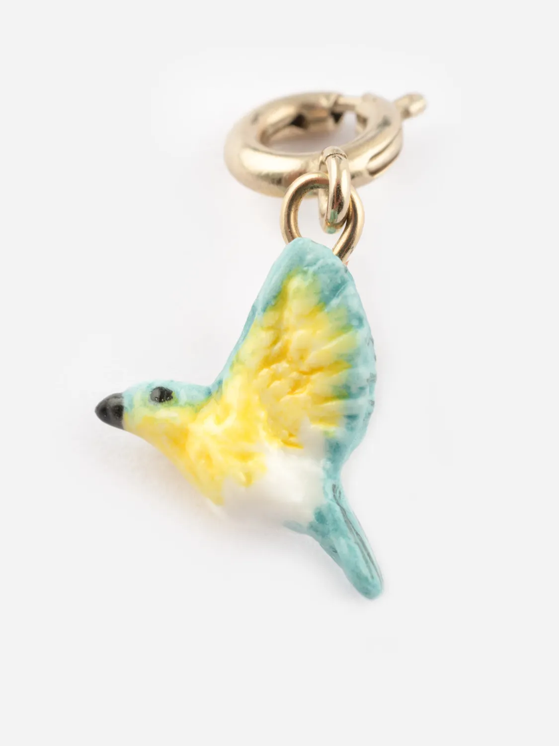 Nach Bijoux Paruline Bleue charm's oiseau porcelaine