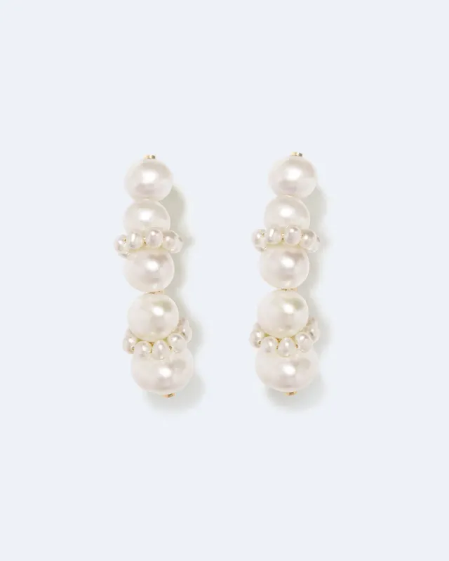 Completedworks Birds of a Feather II ear climbers perle vermeil