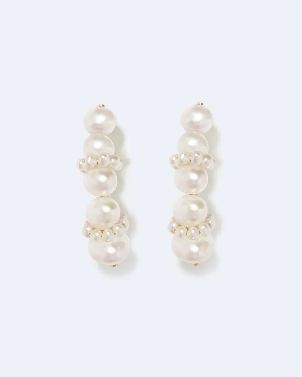 Completedworks Birds of a Feather II ear climbers perle vermeil