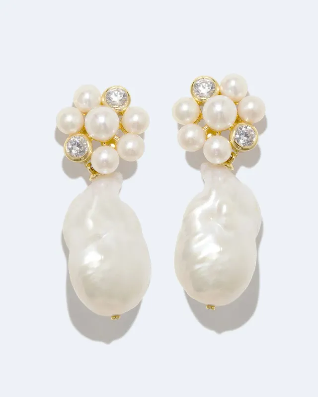 Completedworks Lightdrops boucles d’oreilles perle zirconia