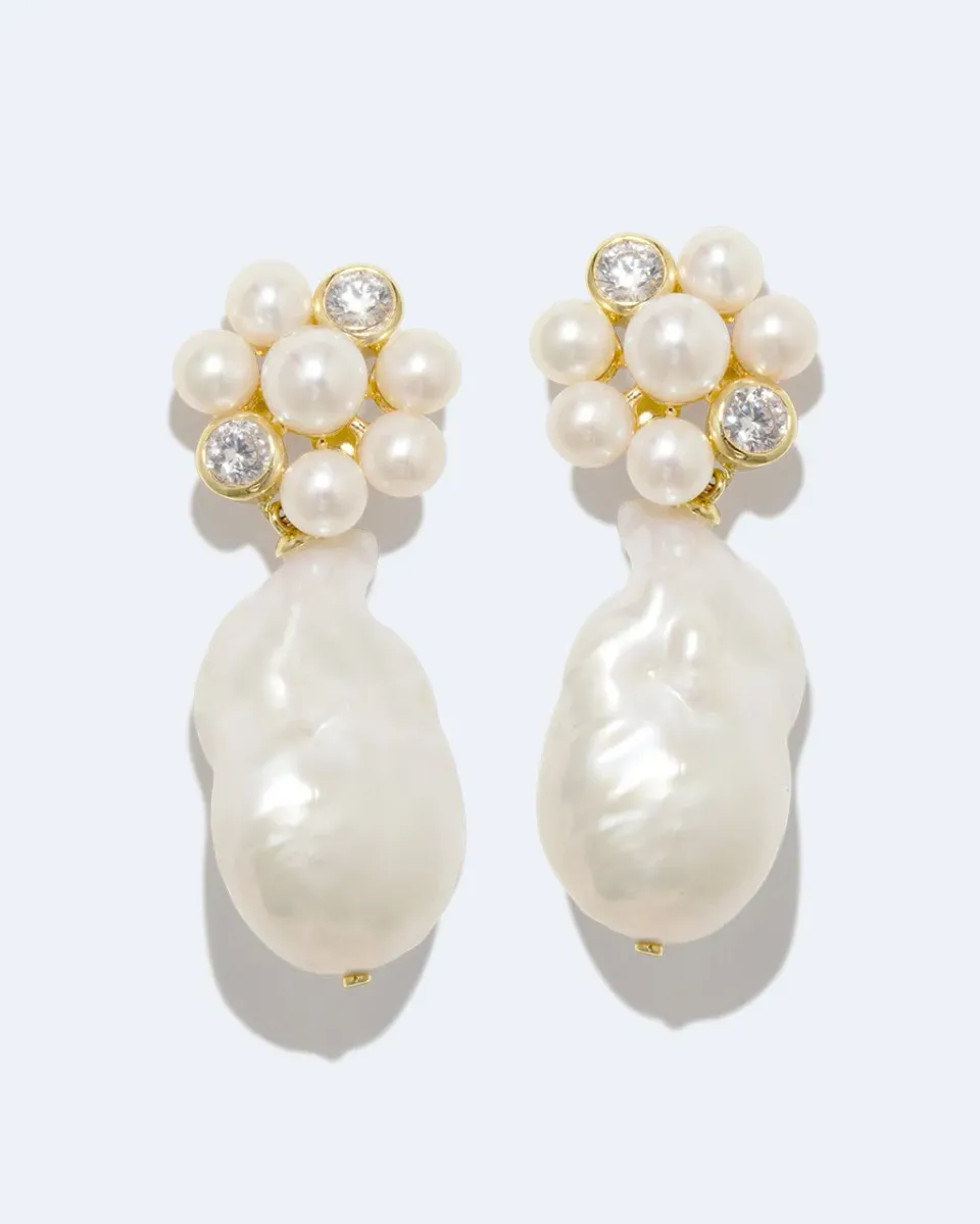 Completedworks Lightdrops boucles d’oreilles perle zirconia