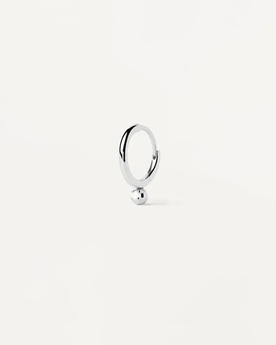 PDPAOLA Tide mono créole argent zircon
