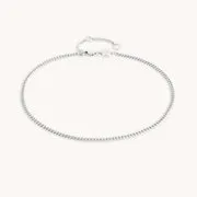Astrid & Miyu Essential Box Chain bracelet cheville argent