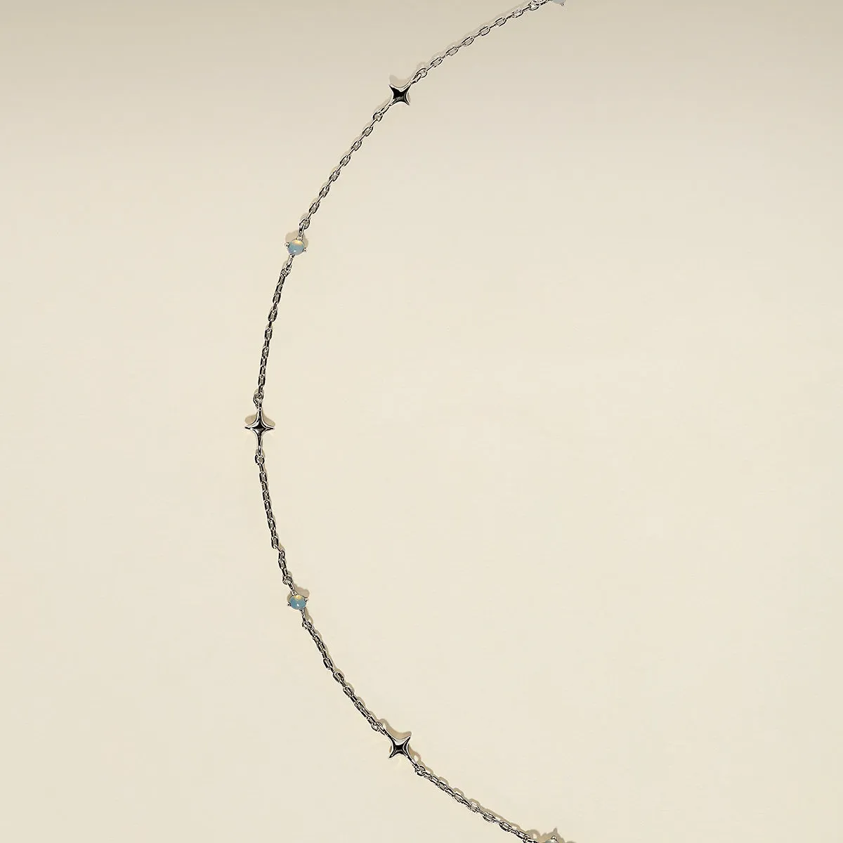 Astrid & Miyu Cosmic Opal collier argent opale étoiles