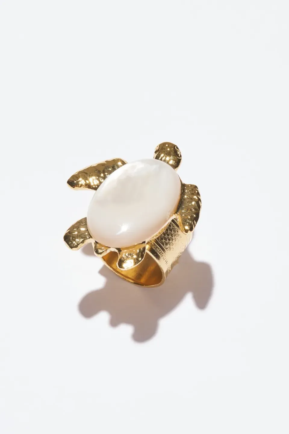 Philippe Ferrandis Corfou tortue de nacre bague ajustable