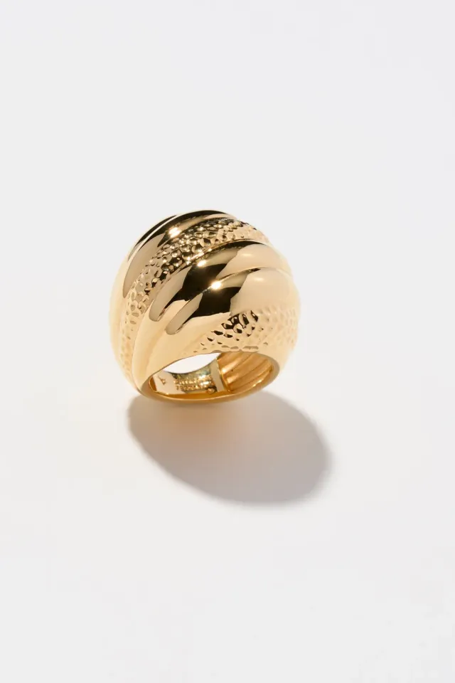 Philippe Ferrandis Twist bague boule dorée or fin 24 carats