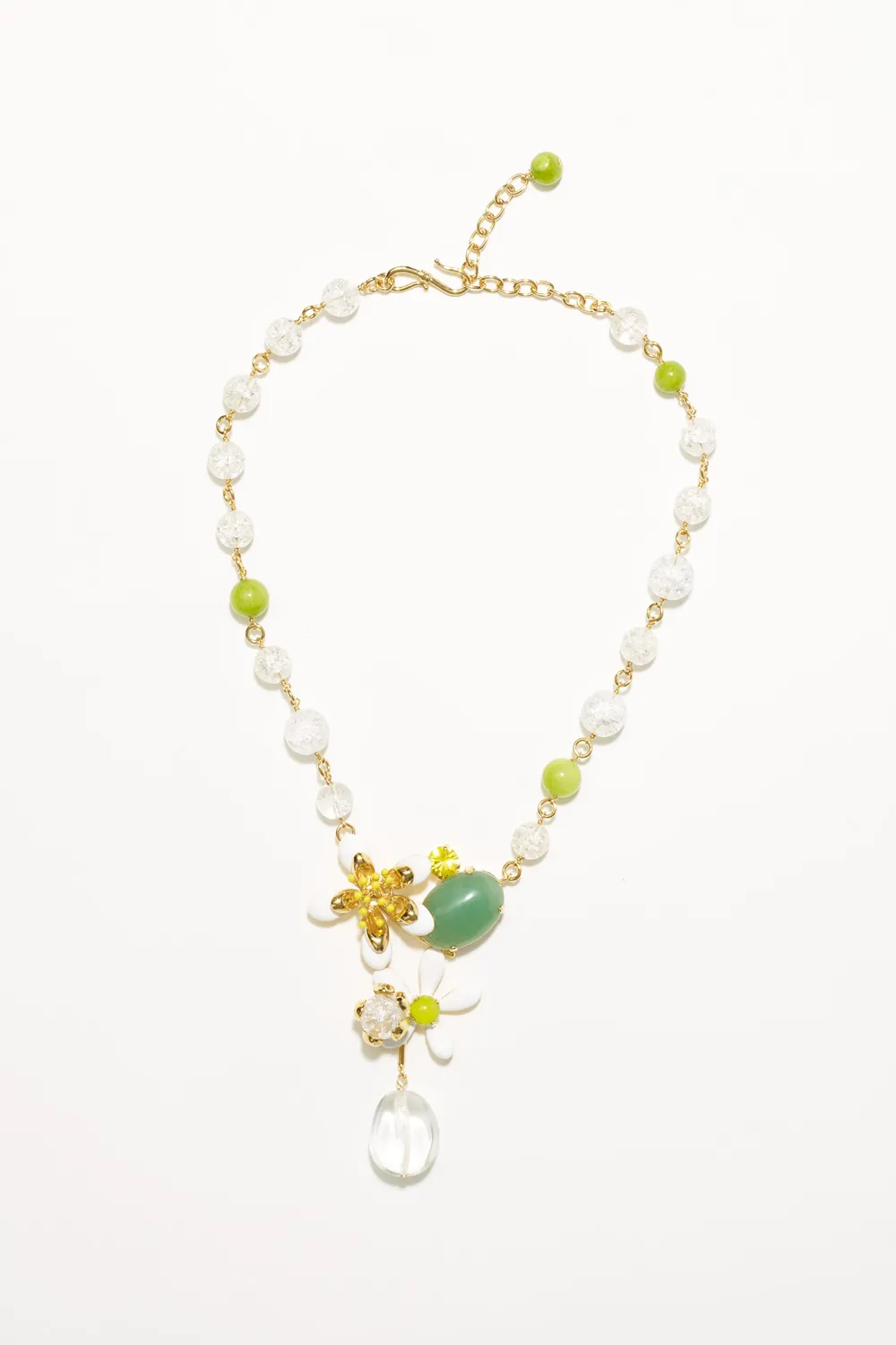 Philippe Ferrandis Neroli collier fleurs émail perles agate