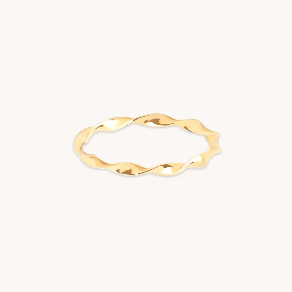 Astrid & Miyu Twist bague or massif torsadée