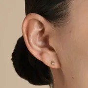 Astrid & Miyu Star clou piercing étoile or massif diamant