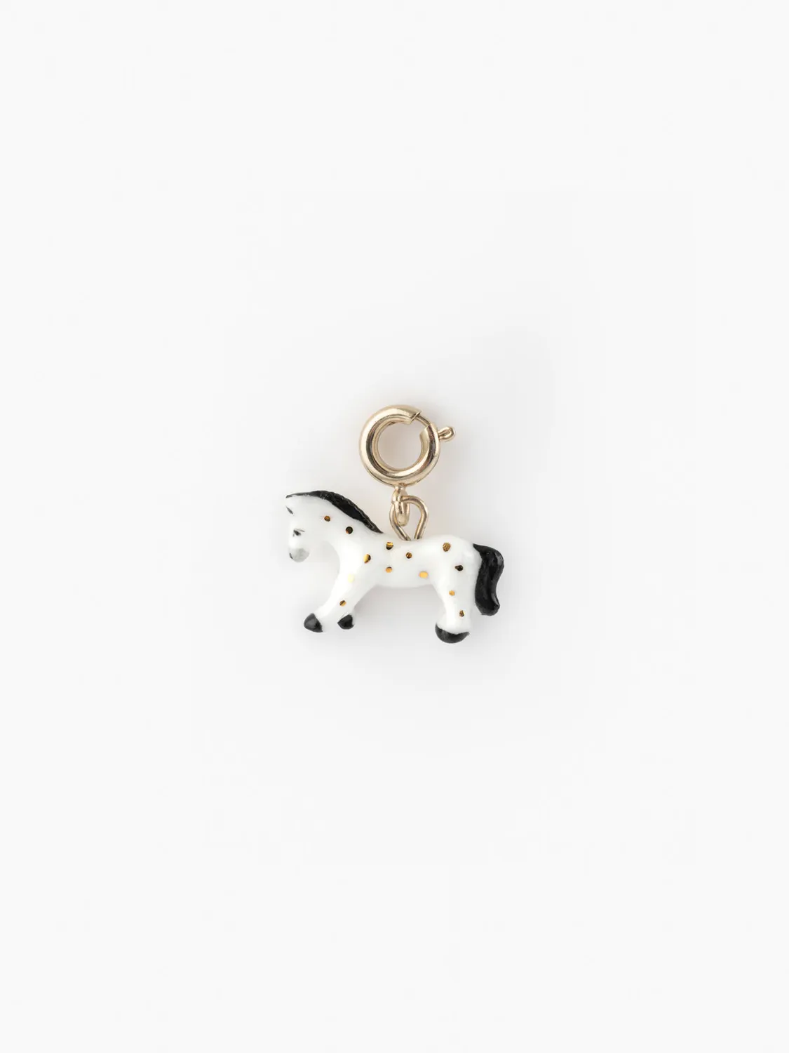 Nach Bijoux Charm's cheval blanc charms porcelaine doré
