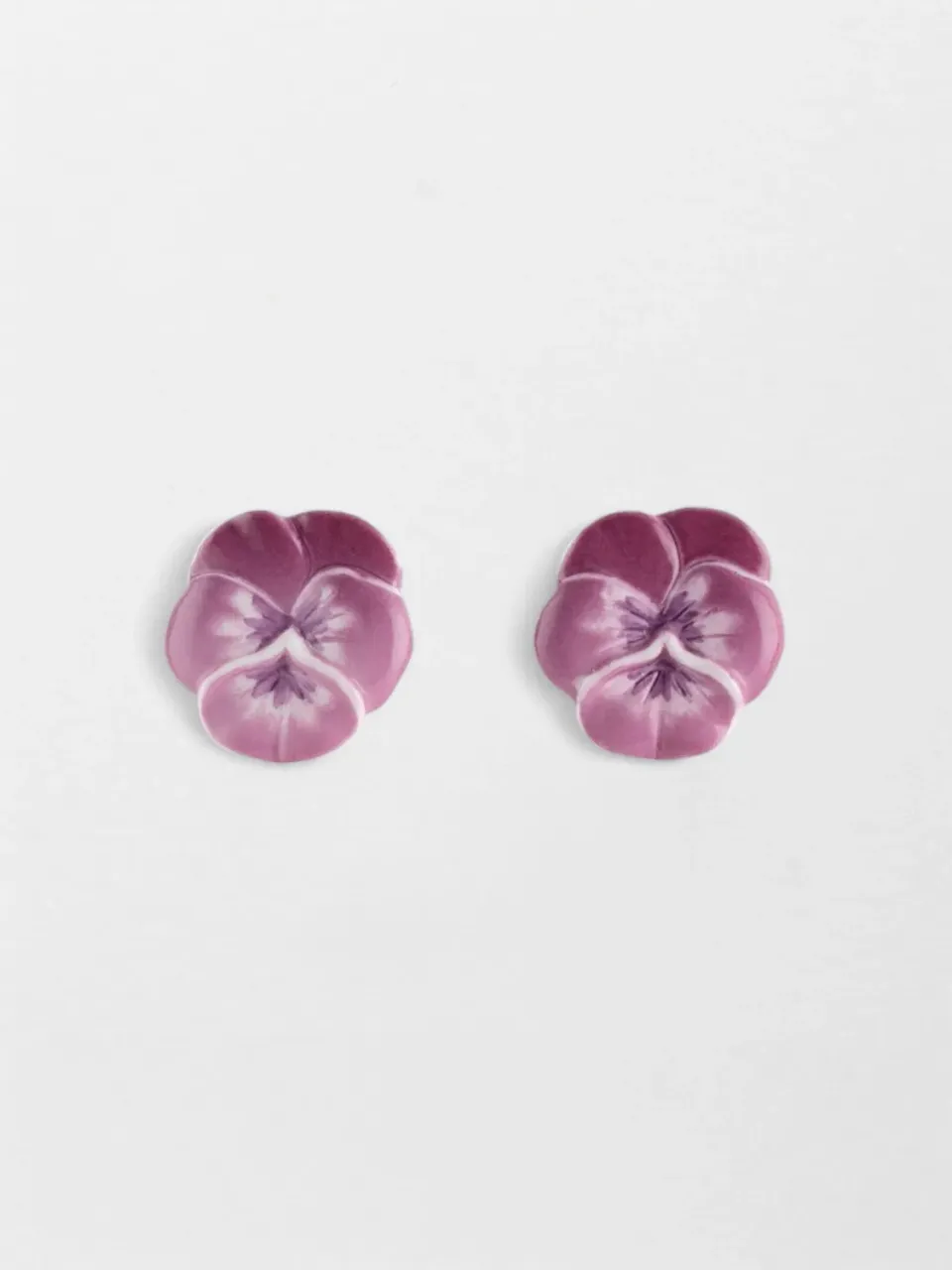 Nach Bijoux fleur pensée boucles puces violettes porcelaine