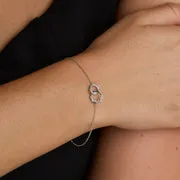 Astrid & Miyu Orbit Crystal bracelet argent pendentif