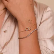 Astrid & Miyu Orbit Crystal bracelet cristal doré