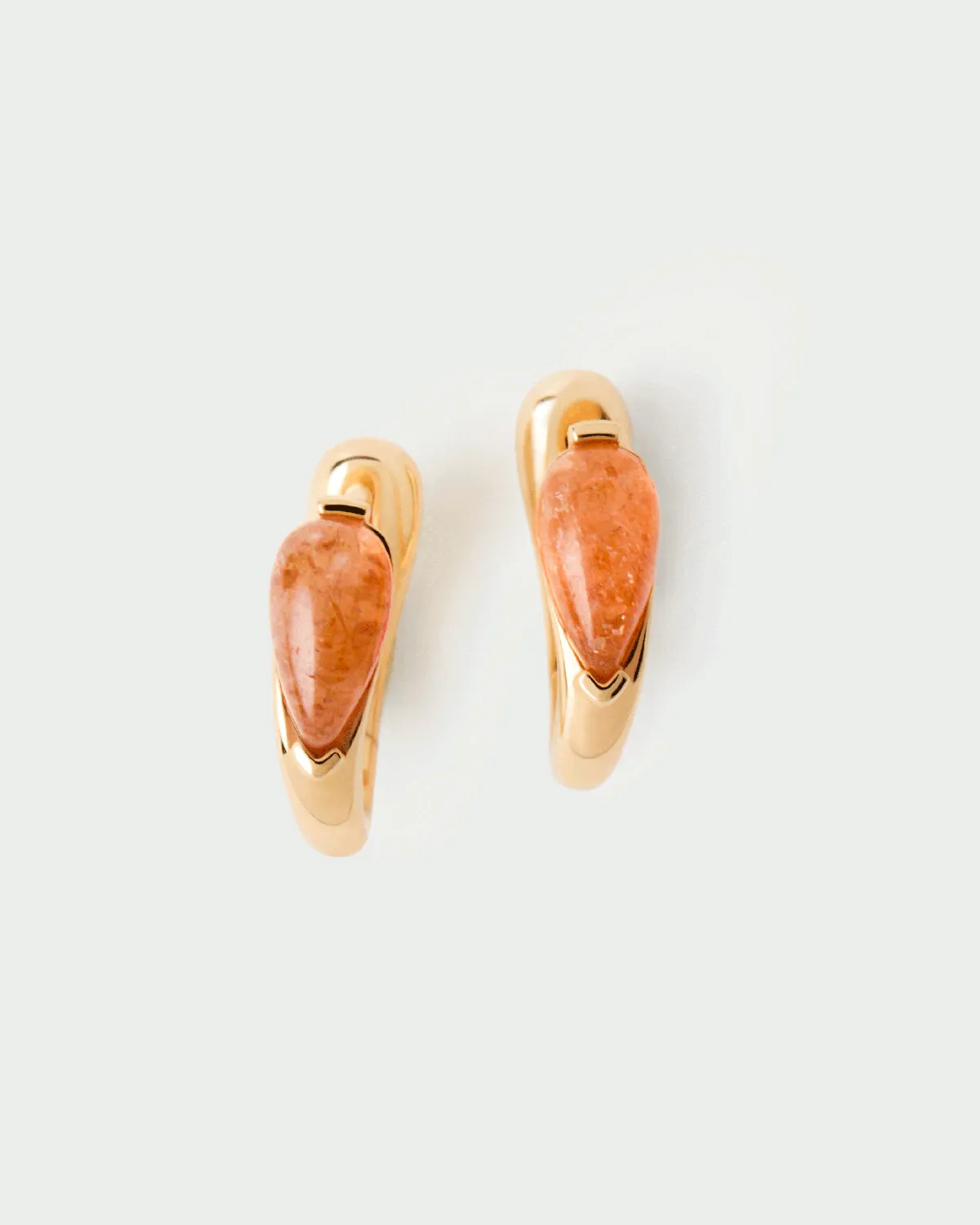 PDPAOLA Isla créoles sunstone dorées 13 mm