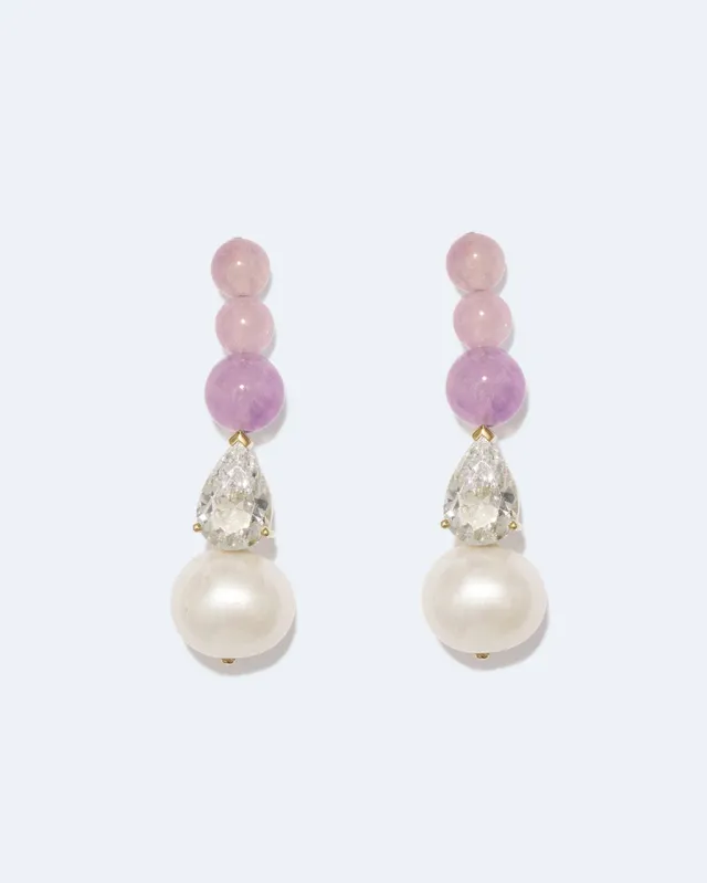 Completedworks Ballard boucles d'oreilles perle jade vermeil