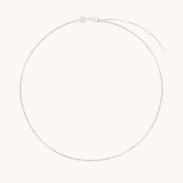 Astrid & Miyu Essential Beaded Chain collier argenté perlé