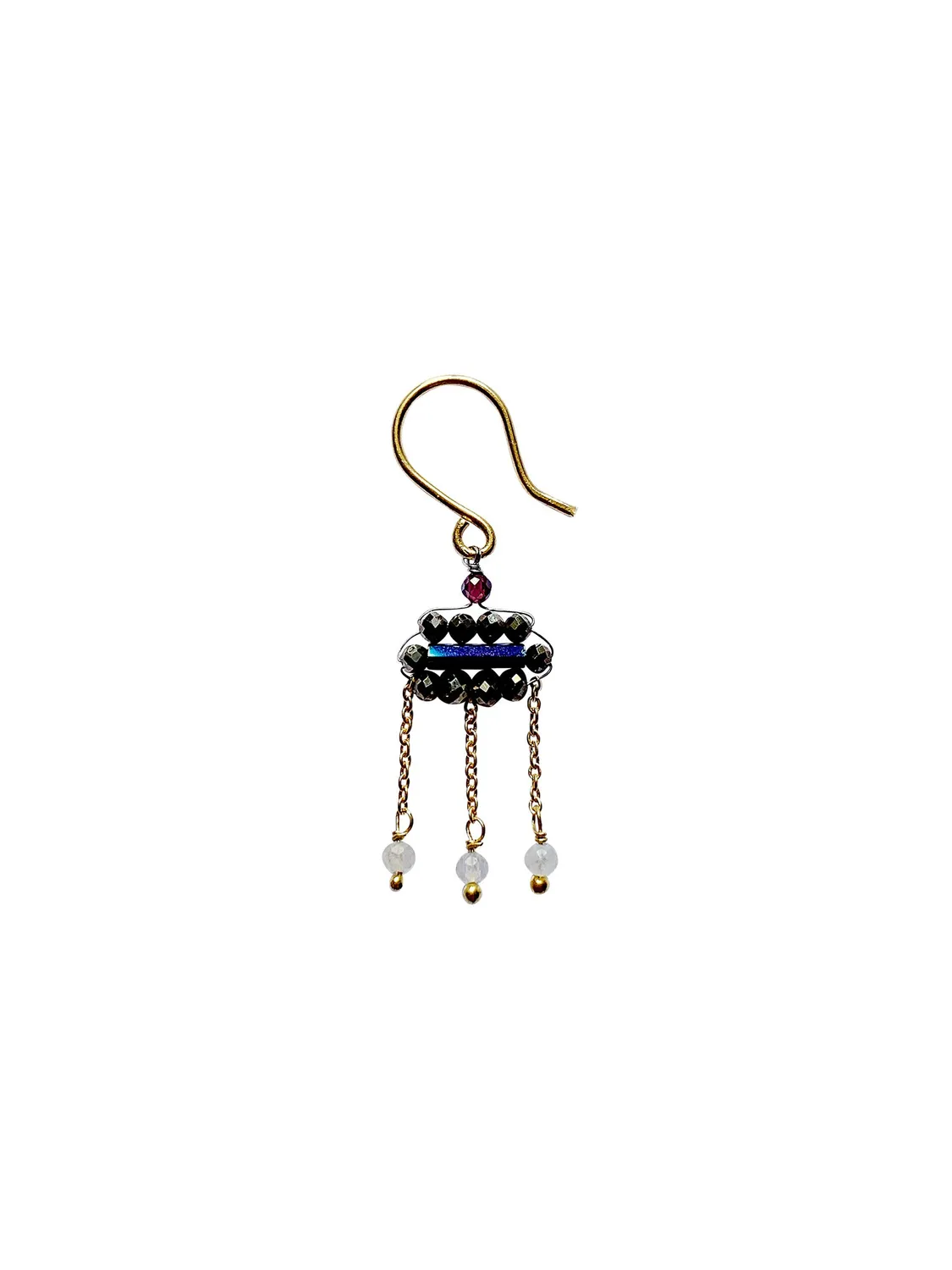Le Fourbi de Capucine FDC203 boucles grenat pyrite